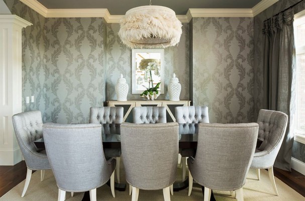 Wallpapered Ceiling Dining Room - Dining Room - 800x1200 Wallpaper - teahub.io