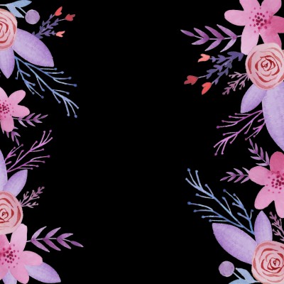 Elegant Purple Flowers Background Material Png Download - Pink Purple Floral  Background - 1024x1024 Wallpaper 