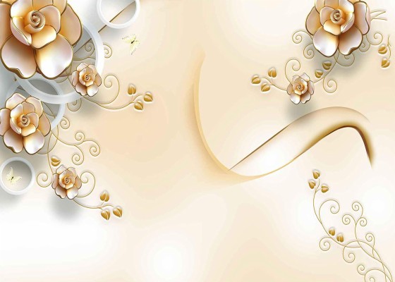 Mtmety 7x5ft Fantasy Golden Flowers Background Wallpaper Background Gold And White Roses 1500x1071 Wallpaper Teahub Io