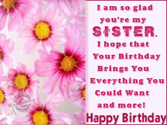 Top Happy Birthday Sister Wallpapers - Birthday Wishes To My Elder ...