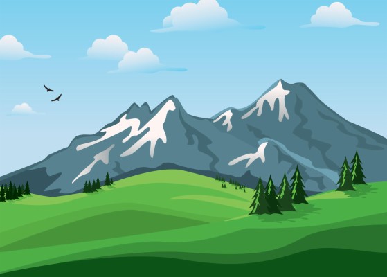 Mountains, Vector, Landscape, Nature - Mountain Nature Background ...