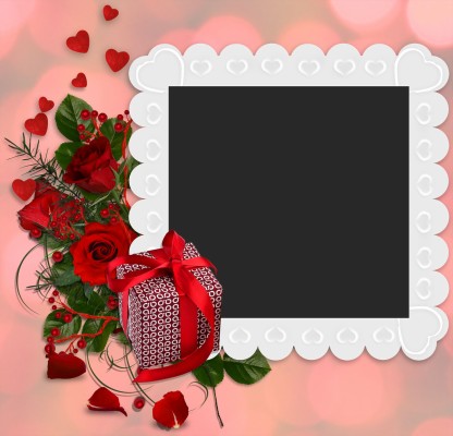 Love Photo Frame With A Secret Of A Couple - White Love Png Frame ...