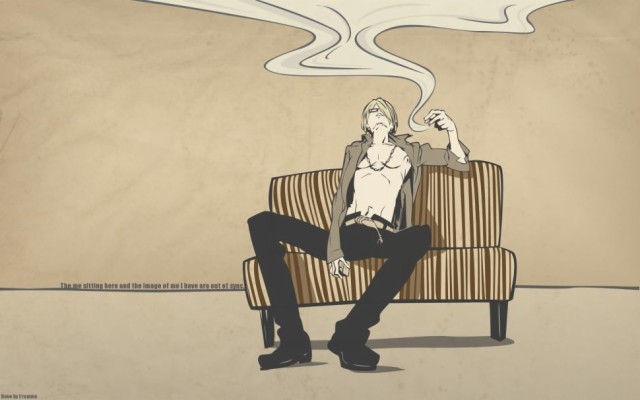 Cigarette One Piece Sanji Smoking Sanji Wallpapers Hd 1600x10 Wallpaper Teahub Io