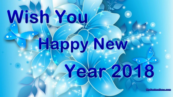 Happy New Year Wishes With Blue Backgrounds Hd Wallpapers - Light Blue ...