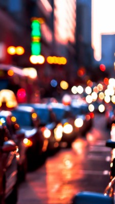Blur Background City Night - 640x1136 Wallpaper 