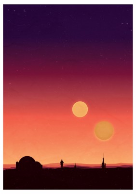 Star Wars Binary Sunset Poster - 2481x3508 Wallpaper - teahub.io