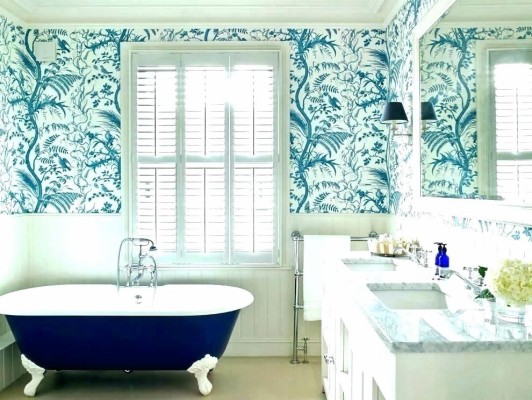 Wallpaper In Bathroom With Shower Waterproof Wallpaper - Vinyl