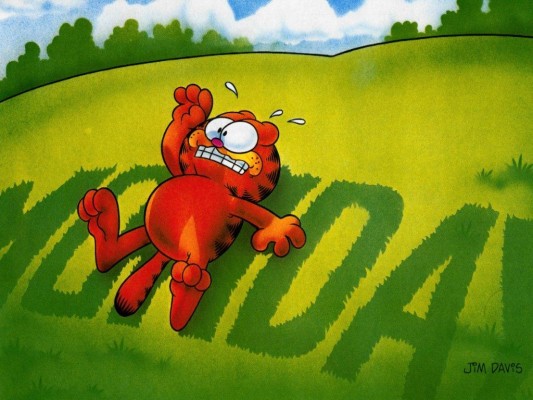 Garfield - Oh No Monday Again Gif - 1024x768 Wallpaper - teahub.io