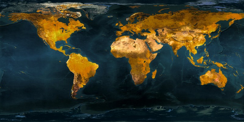 Gold World Map With Black Background - Gold World Map Background ...