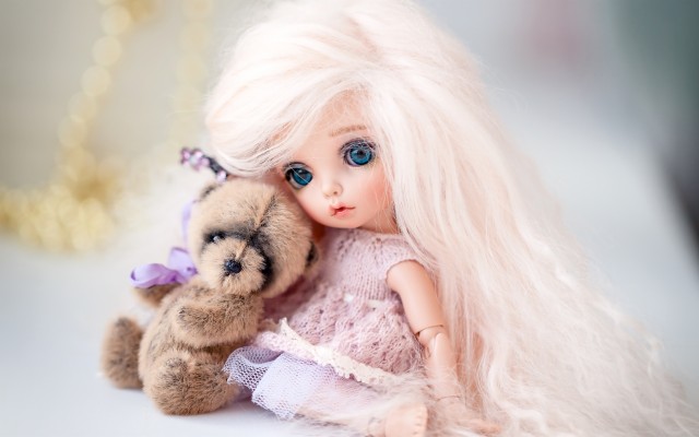 beautiful doll teddy bear