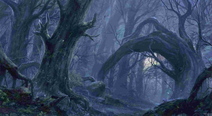 Dark Forest Fantasy Art - 2390x1310 Wallpaper 