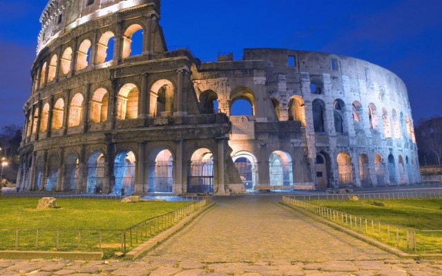 Iphone Wallpaper Rome Colosseum, Night, Clouds - Colosseum - 640x1136 ...