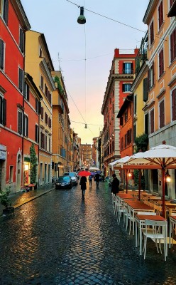 Rome, Italy, Street, Europe, Architecture, City, Building, - Street -  910x1465 Wallpaper 