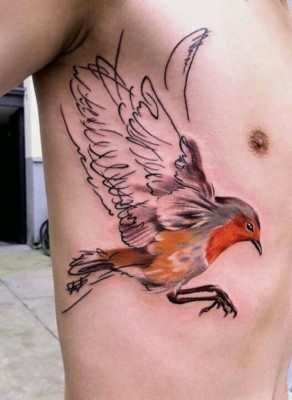Bird Tattoo Designs - Watercolor Robin Tattoo - 600x821 Wallpaper -  