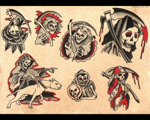 Traditional Style Traditional Grim Reaper Tattoo - 1280x1024 Wallpaper ...