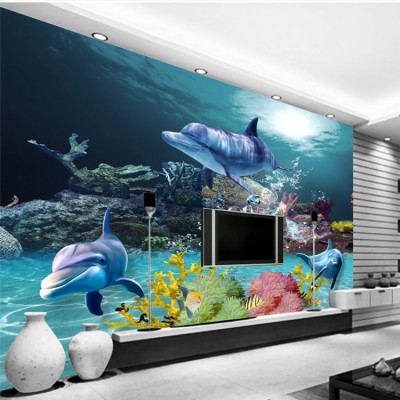 Ocean Bedroom Wallpaper Underwater World Mural Wallpaper - Ocean Mural ...