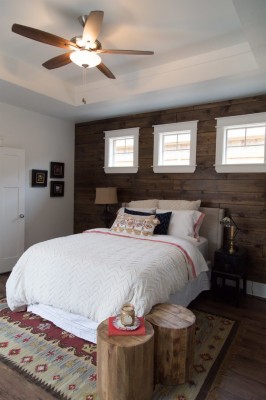 Faux Wood Wallpaper Bedroom Transitional With Tray - Bedroom - 660x990 ...