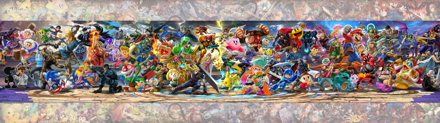 super smash bros ultimate mural 10000x2813 wallpaper teahub io super smash bros ultimate mural