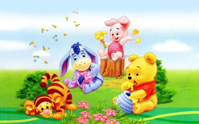 Pooh Wallpaper Baby Pooh And His Friends Coloring Page - Eeyore Tigger ...