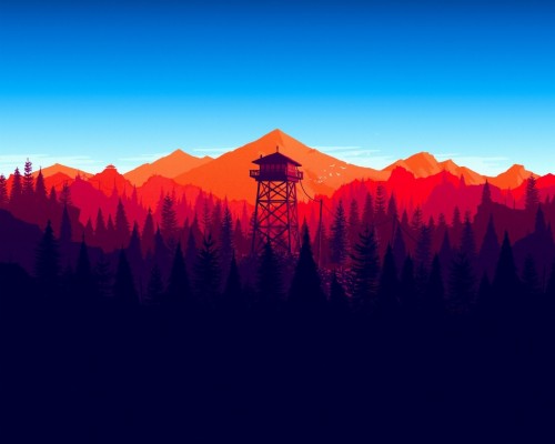 Firewatch, Forest, Landscape, In-game, Minimalistic - Firewatch ...