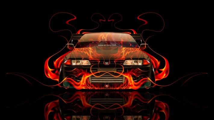 1920x1080, Nissan Skyline Gtr R34 Green Fire Abstract - Hot Pink Nissan ...