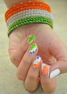 Indian Independence Day Nail Art - 1138x1600 Wallpaper 