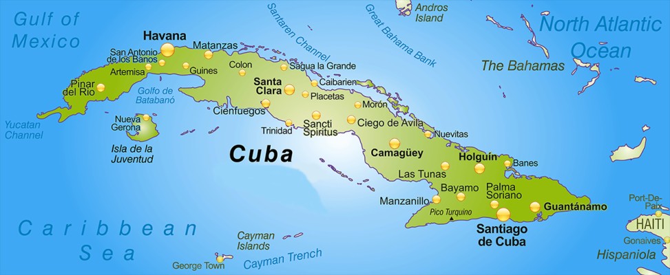 Cubaphysicalmapwide - Map Of Eastern Cuba - 1280x526 Wallpaper - teahub.io