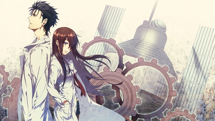 Makise Kurisu And Okabe Rintarou Steins Gate 19x10 Wallpaper Teahub Io