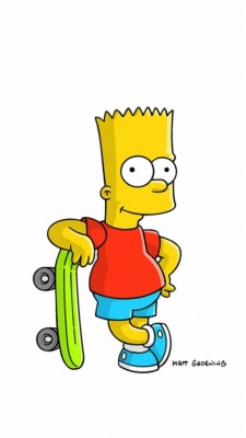 Bart Simpson Skating Wallpaper, A Wallpaper Of Bart - Bart Simpson On ...