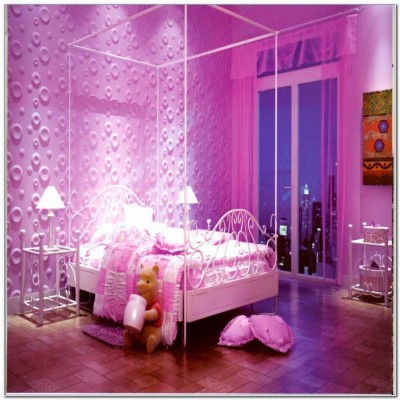 pink colour bedroom decoration