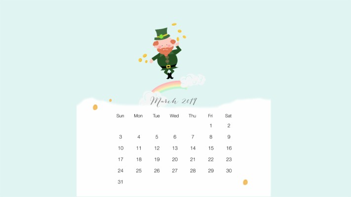 sexy girl march 2019 desktop calendar