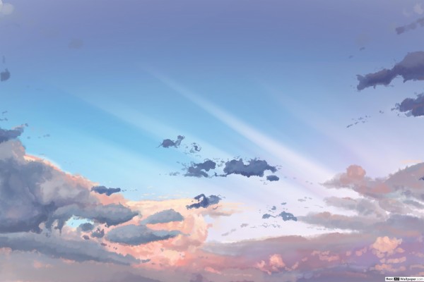 Anime Landscape, Sky, Clouds - 1366x768 Wallpaper - Teahub.io