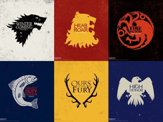 Houses Of Game Of Thrones - Principales Casas De Juego De Tronos ...