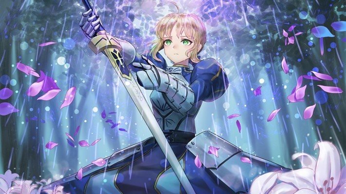 Fate Stay Night Fate Extra Saber Fate Grand Order Fate Zero Saber On Computer Fate 728x969 Wallpaper Teahub Io