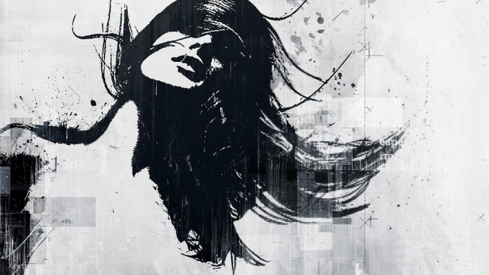 Abstract Woman Black And White - 1920x1080 Wallpaper - teahub.io