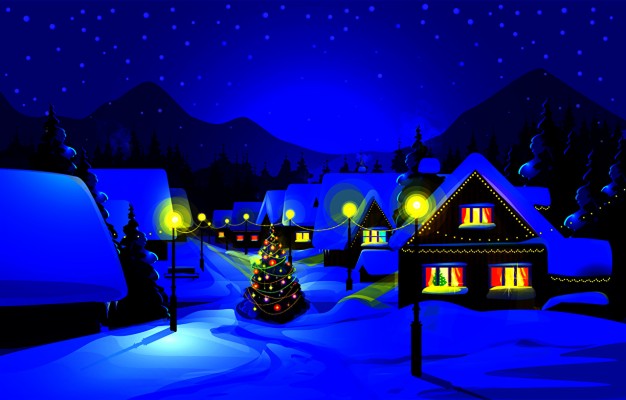 Зима Ночь Обои - 1280x817 Wallpaper - teahub.io