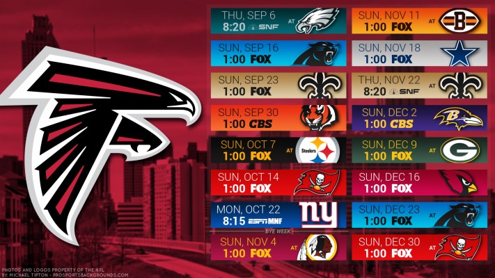 Falcons Schedule 2019 Printable - Printable Word Searches