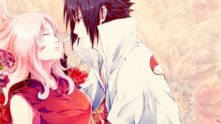 Romantic Anime Wallpapers Wallpaper - Sakura Sasuke Art Naruto ...