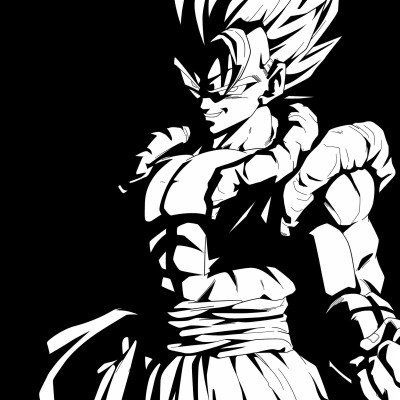 Black And White Anime Png - Dbz Black And White - 2048x2048 Wallpaper -  