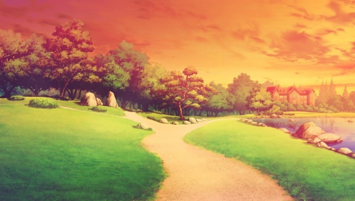 Landscapes, Nature, Sunset, Art, Anime, Shinsei Ni - Scenery Anime -  970x550 Wallpaper 