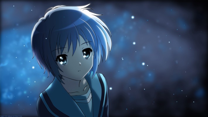 Wallpaper Anime, Girl, Cute, Lights, Night - Yuki Nagato - 2560x1440 ...