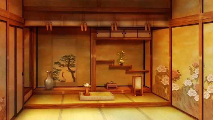 Anime Tatami Room - 1024x576 Wallpaper 