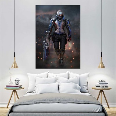 Overwatch Soldier 76 Block Giant Wall Art Poster - Bedroom Posters ...