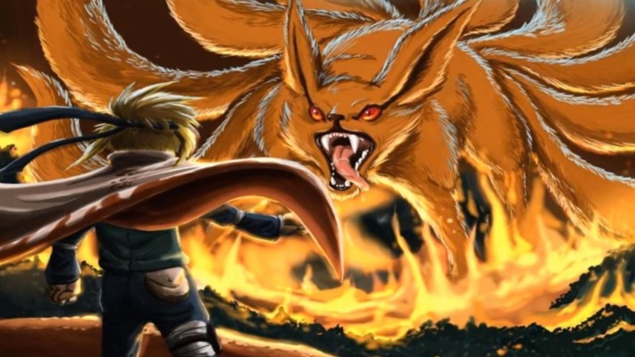 Nine Tailed Fox Vs Minato - 2560x1920 Wallpaper - teahub.io