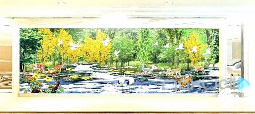 Hunting Wall Murals Deer Wall Mural Hunting Murals - Watercolor Paint