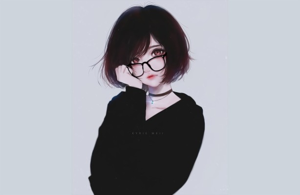 Iphone Wallpaper Cute Anime Girl, Short Hair, Street, - Anime Short ...