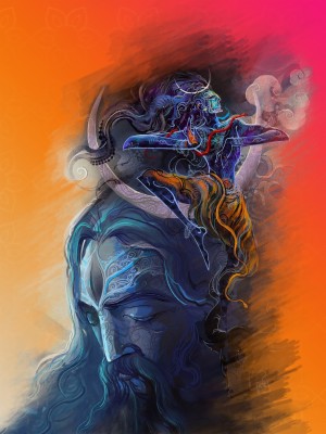 Digital Painting Of Lord Shiva - 1223x1600 Wallpaper - teahub.io