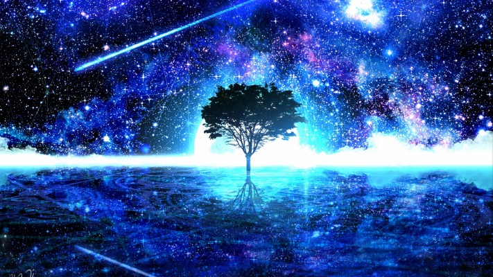 Wallpaper Download Wallpaper Tree, Shine, Art, Stars, - Art Stars ...