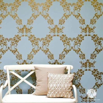 Stencil Designs For Walls Living Room Stencil Designs - Living Room
