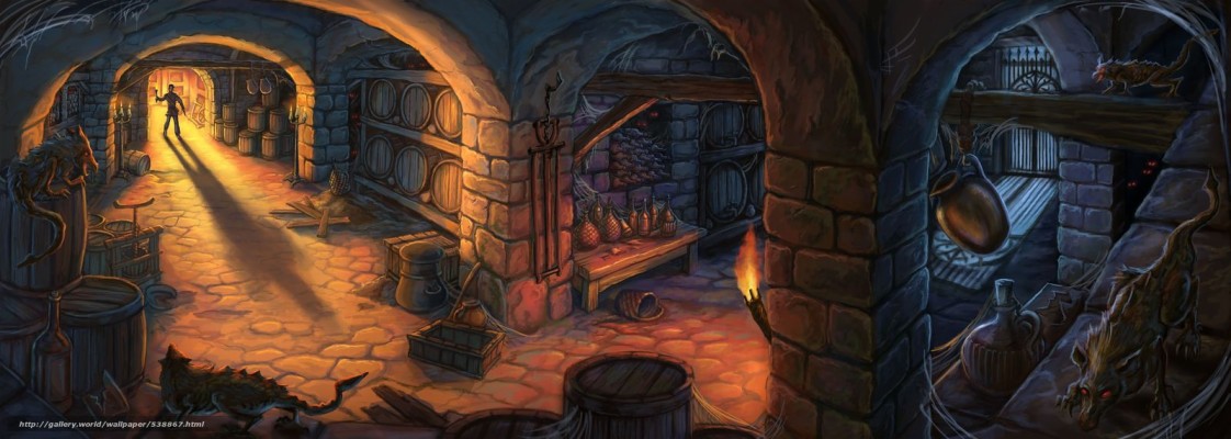 Wine Cellar Widescreen Desktop Wallpaper - Wine Barrel - 1920x1080